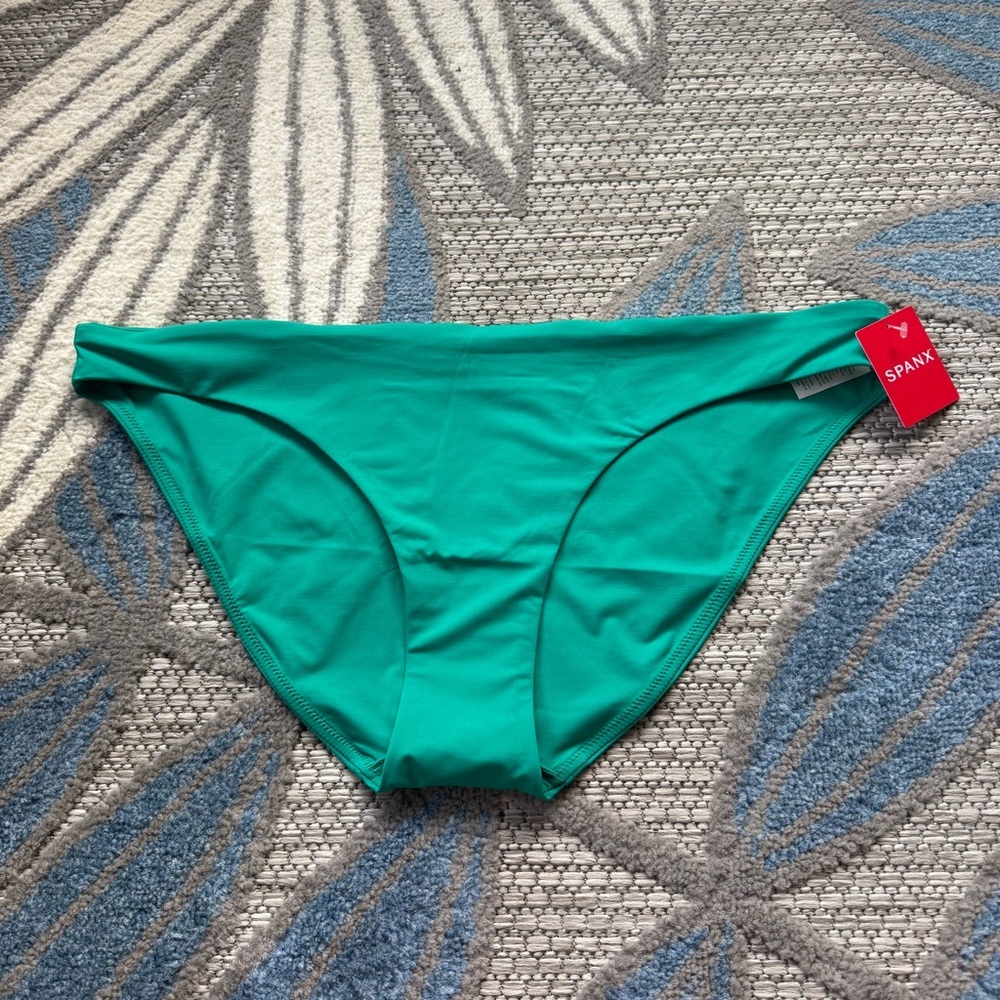 Spanx NWT Women’s Mystic Green Bikini Swim Bottoms Size XL Style 50146R‎